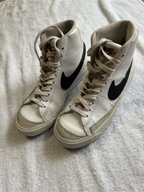 Nike High-Top Sneakers in White and Black